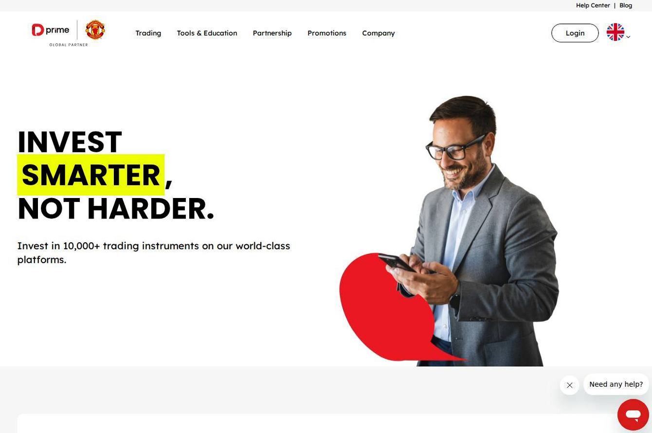 Screenshot of the Doo Prime website